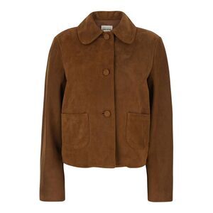 Semicouture Women Brown Jacket With Classic Collar In Suede Woman